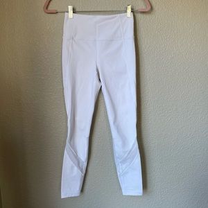 Athlete White Leggings Mesh